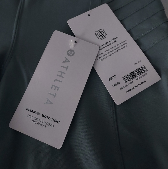 NWT Athleta Delancy Moto tights, XS - Picture 6 of 15